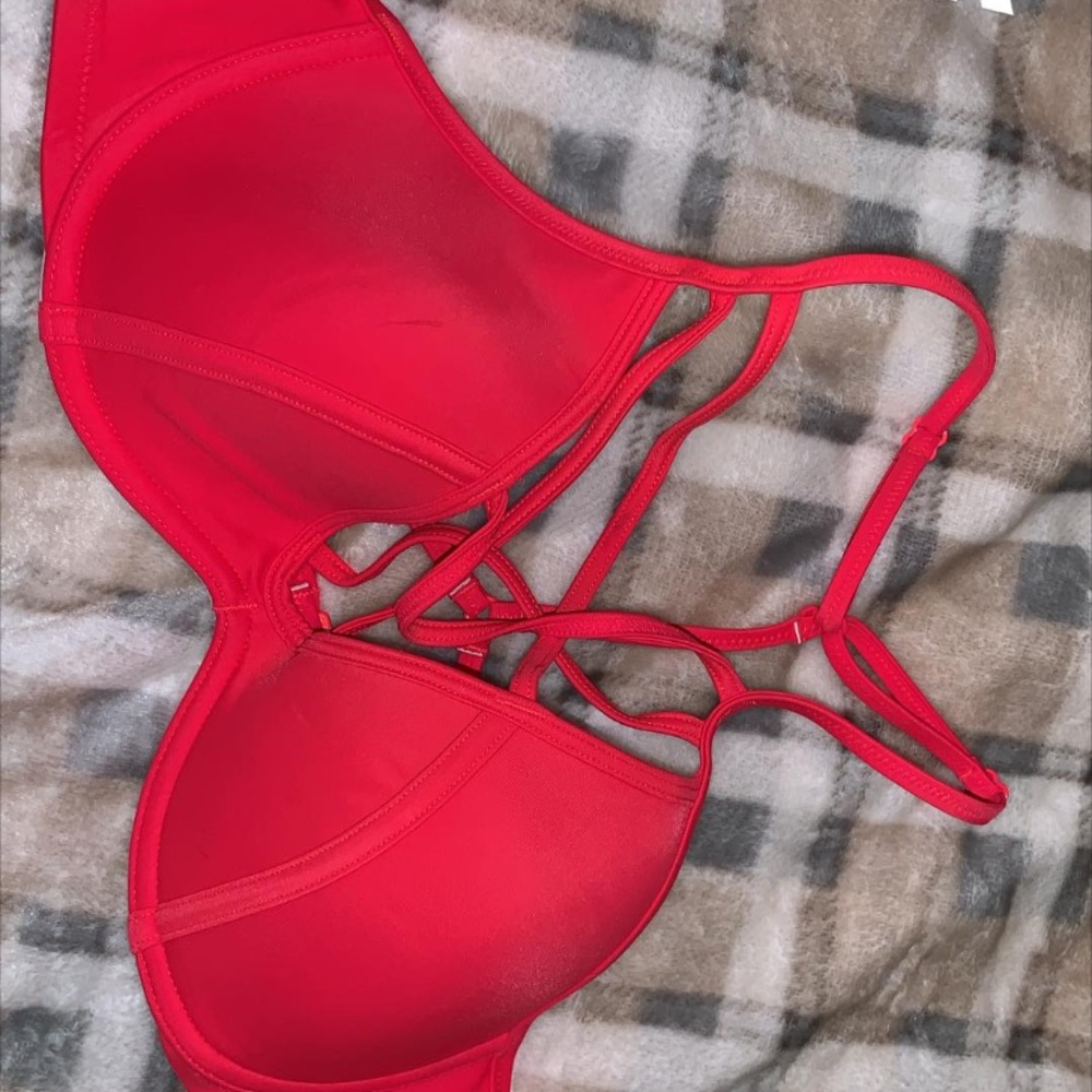 PINK cross chest bikini top!